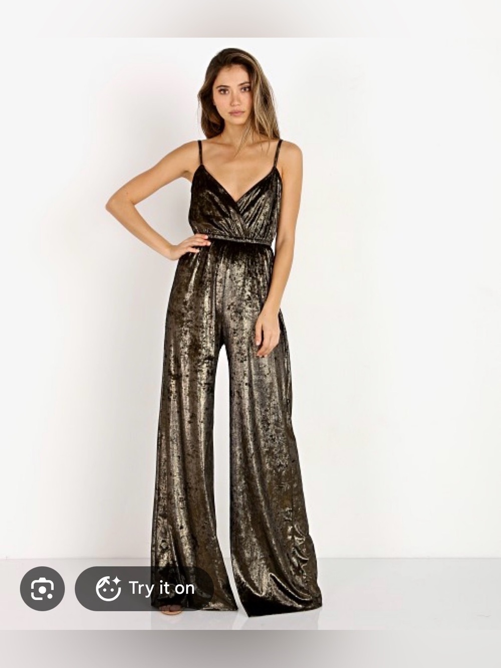 Show Me Your MuMu The Richards Jumpsuit Jonny Gold Velvet